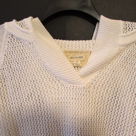 Shirt 469 woman's White Knit Hoody - Picture 3 of 4